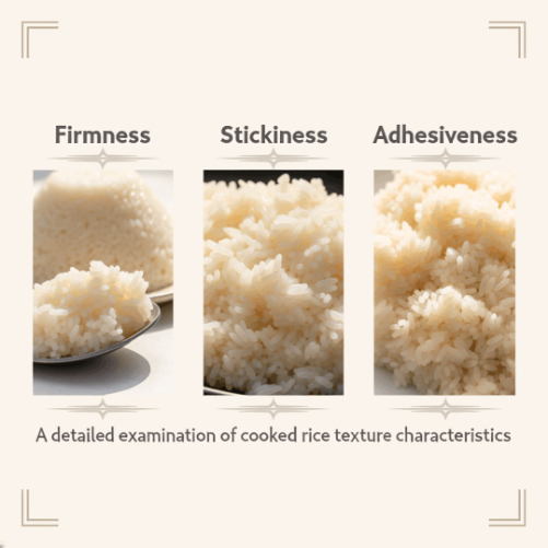 Cooked Rice Texture: Firmness, Stickiness, and Adhesiveness